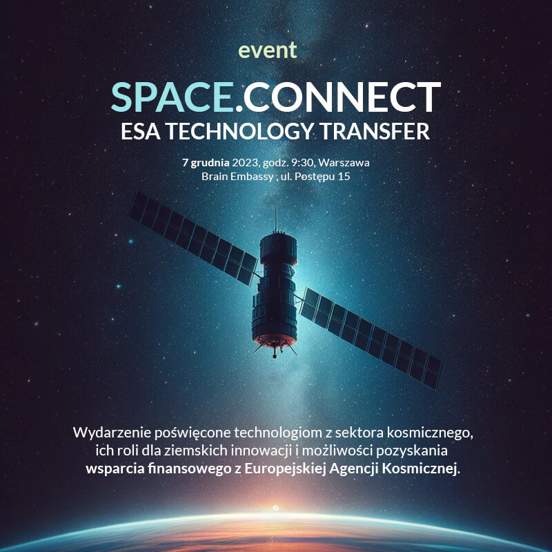 Plakat promujący konferencję Esa Technology Transfer