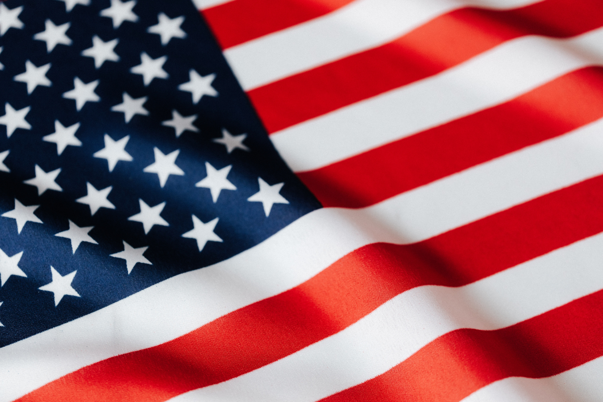 Fragment flagi USA